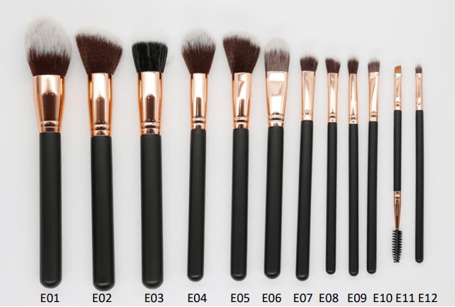 Vegan makeup brushes (Rose Gold) - Makeup Palette Pro
