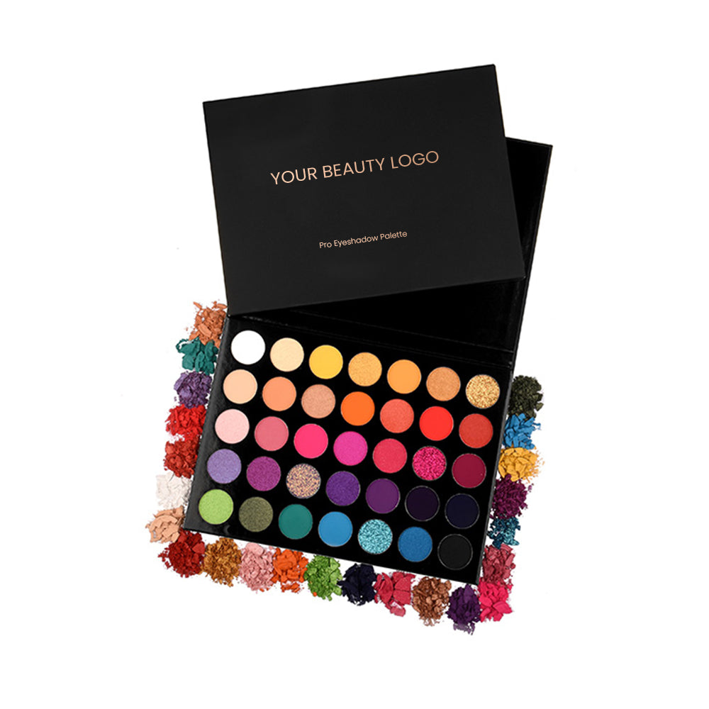 35 shades Colored Pro Eyeshadow Palette (Black)